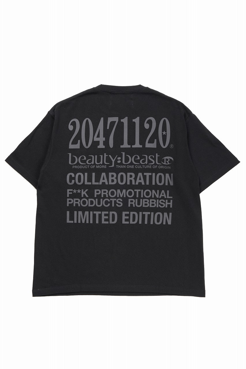 画像をギャラリービューアに読み込む, beauty : beast x 20471120 COLLABORATION S/S TEE _3 (BLACK)