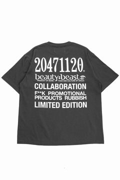 画像をギャラリービューアに読み込む, beauty : beast x 20471120 COLLABORATION S/S TEE _3 (SUMI BLACK)