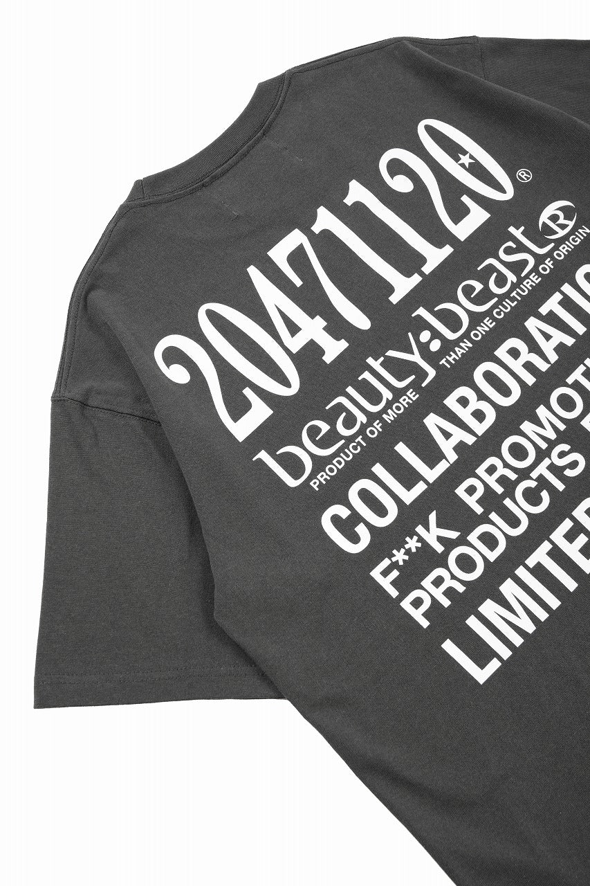 画像をギャラリービューアに読み込む, beauty : beast x 20471120 COLLABORATION S/S TEE _3 (SUMI BLACK)