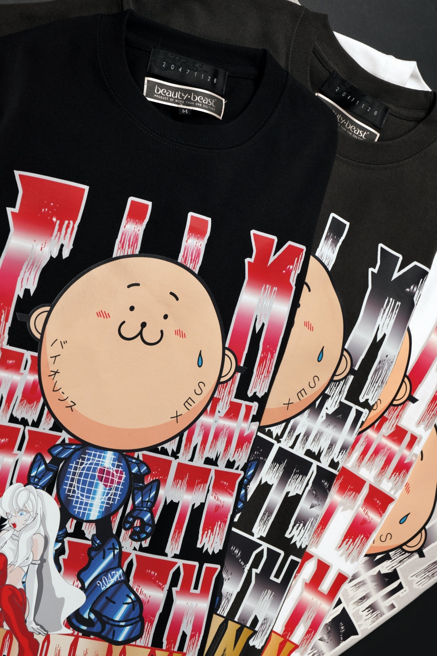 画像をギャラリービューアに読み込む, beauty : beast x 20471120 COLLABORATION S/S TEE _3 (SUMI BLACK)