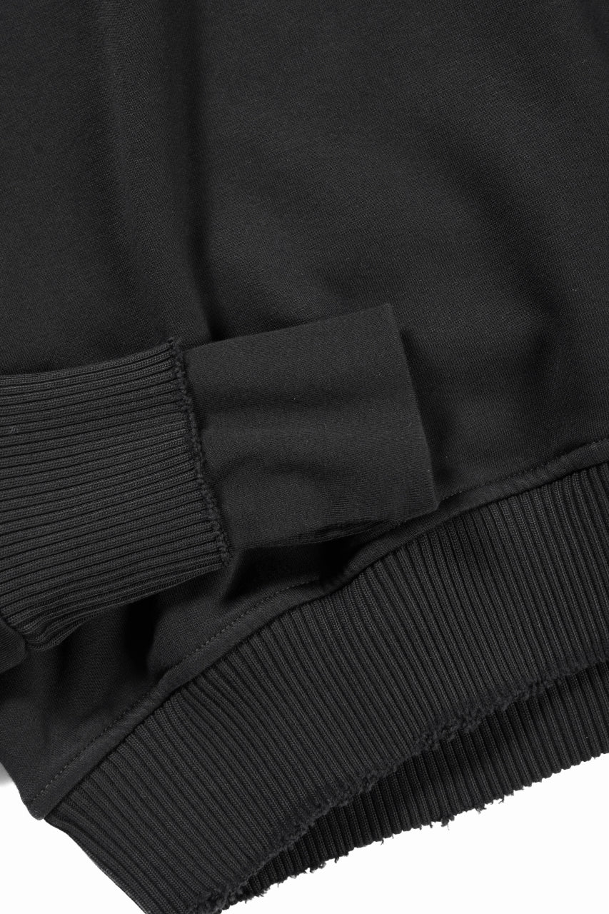 画像をギャラリービューアに読み込む, thom/krom RAGLAN SLEEVE HOODIE / SMOOTH SWEAT JERSEY (BLACK)