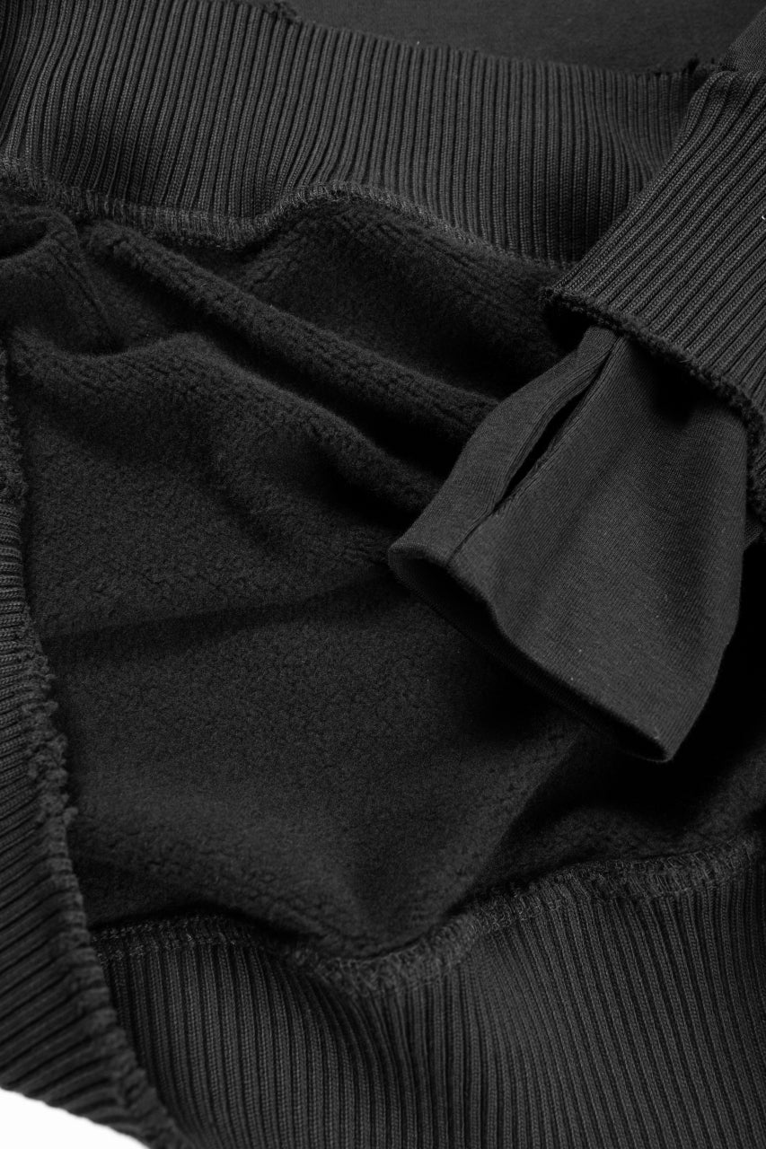 画像をギャラリービューアに読み込む, thom/krom RAGLAN SLEEVE HOODIE / SMOOTH SWEAT JERSEY (BLACK)