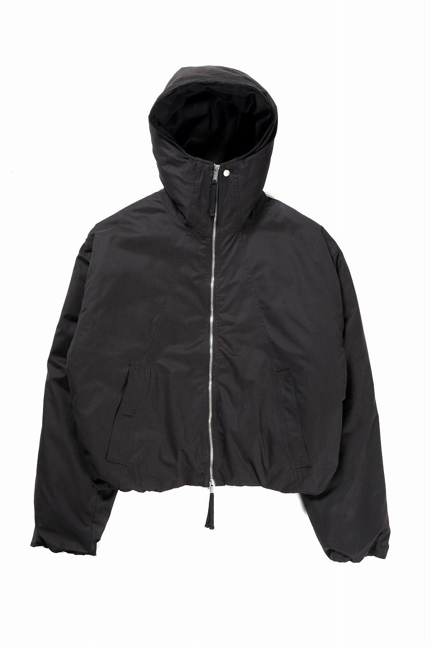 画像をギャラリービューアに読み込む, thom/krom HOODIE SHORT JACKET / WARM PADDED (BLACK)