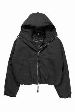 画像をギャラリービューアに読み込む, thom/krom HOODIE SHORT JACKET / WARM PADDED (BLACK)