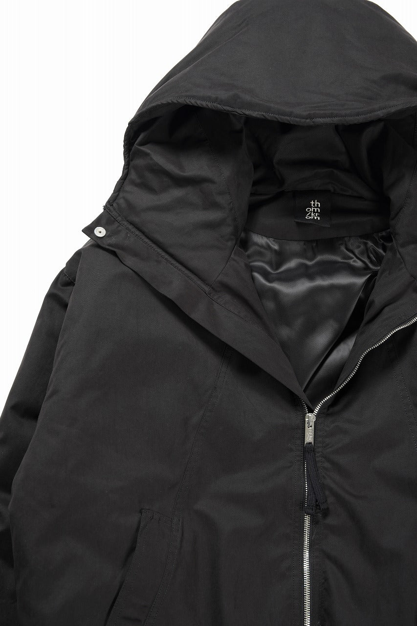 画像をギャラリービューアに読み込む, thom/krom HOODIE SHORT JACKET / WARM PADDED (BLACK)