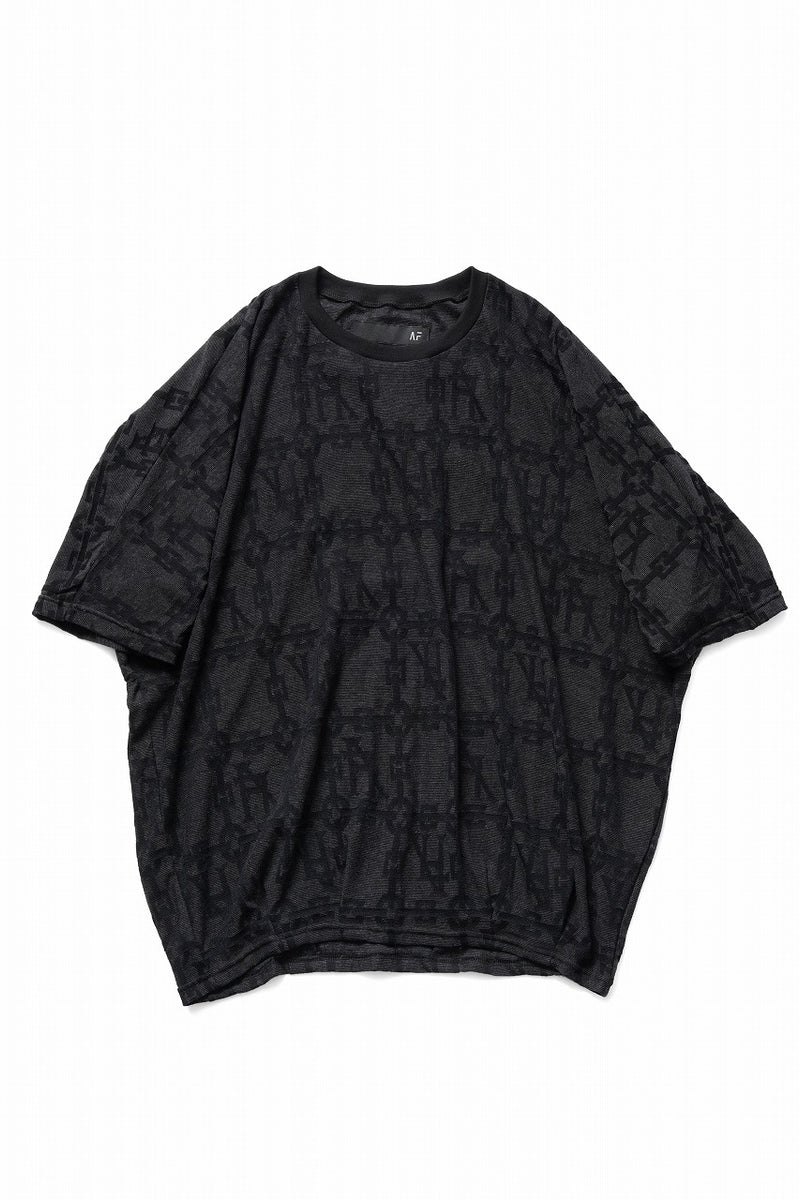 【国内買付】A.F ARTEFACT JACGURD DOLMAN TEE ドルマン Tシャツ A.F ARTEFACT JACGURD DOLMAN TEE (BLACK x DARK GREY)の商品