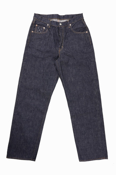 FULLCOUNT x POP TRADING COMPANY Drs Denim Pants / 13.7oz Zimbabwe Selvedge Denim (INDIGO BLUE)