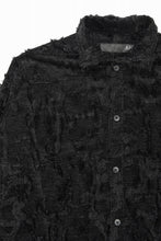 画像をギャラリービューアに読み込む, A.F ARTEFACT BUTTON DOWN SHIRT WITH HEM BAND / JACGUARD BLURRED (BLACK)