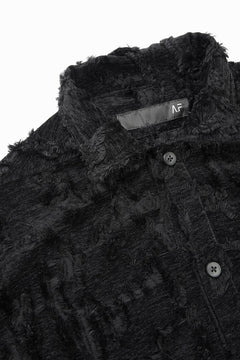 画像をギャラリービューアに読み込む, A.F ARTEFACT BUTTON DOWN SHIRT WITH HEM BAND / JACGUARD BLURRED (BLACK)