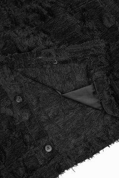 画像をギャラリービューアに読み込む, A.F ARTEFACT BUTTON DOWN SHIRT WITH HEM BAND / JACGUARD BLURRED (BLACK)