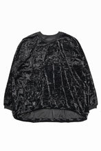 Load image into Gallery viewer, A.F ARTEFACT JUMBO CREW NECK TOPS / VELVET JERSEY (BLACK)