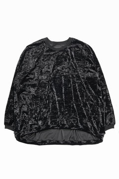 Load image into Gallery viewer, A.F ARTEFACT JUMBO CREW NECK TOPS / VELVET JERSEY (BLACK)