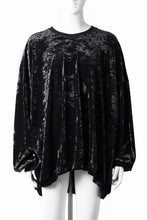 Load image into Gallery viewer, A.F ARTEFACT JUMBO CREW NECK TOPS / VELVET JERSEY (BLACK)