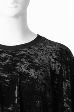 Load image into Gallery viewer, A.F ARTEFACT JUMBO CREW NECK TOPS / VELVET JERSEY (BLACK)