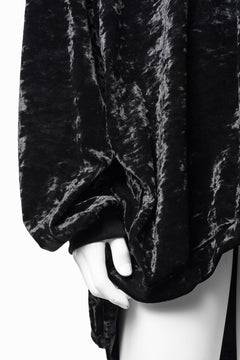 Load image into Gallery viewer, A.F ARTEFACT JUMBO CREW NECK TOPS / VELVET JERSEY (BLACK)