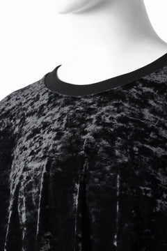 Load image into Gallery viewer, A.F ARTEFACT JUMBO CREW NECK TOPS / VELVET JERSEY (BLACK)