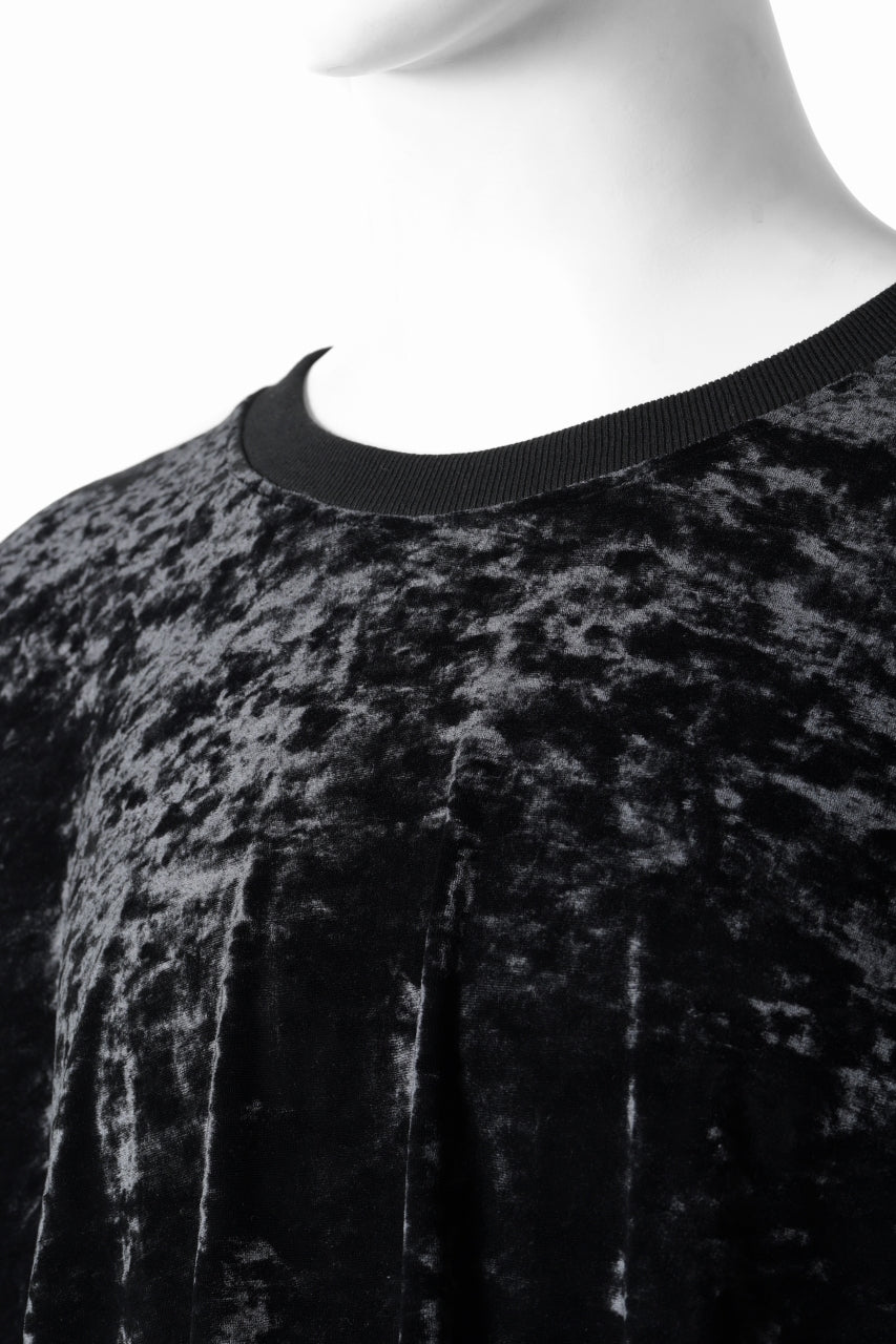 Load image into Gallery viewer, A.F ARTEFACT JUMBO CREW NECK TOPS / VELVET JERSEY (BLACK)