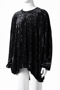 Load image into Gallery viewer, A.F ARTEFACT JUMBO CREW NECK TOPS / VELVET JERSEY (BLACK)