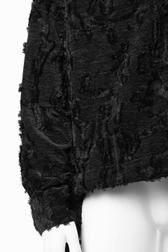 画像をギャラリービューアに読み込む, A.F ARTEFACT BUTTON DOWN SHIRT WITH HEM BAND / JACGUARD BLURRED (BLACK)
