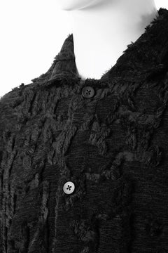 画像をギャラリービューアに読み込む, A.F ARTEFACT BUTTON DOWN SHIRT WITH HEM BAND / JACGUARD BLURRED (BLACK)