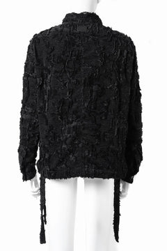 画像をギャラリービューアに読み込む, A.F ARTEFACT BUTTON DOWN SHIRT WITH HEM BAND / JACGUARD BLURRED (BLACK)