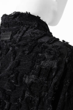 画像をギャラリービューアに読み込む, A.F ARTEFACT BUTTON DOWN SHIRT WITH HEM BAND / JACGUARD BLURRED (BLACK)