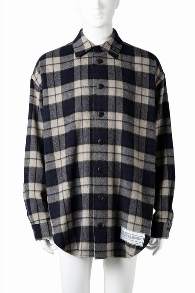 beauty : beast BEAVER TARTAN CHECK SHIRT (BEIGE CHECK)