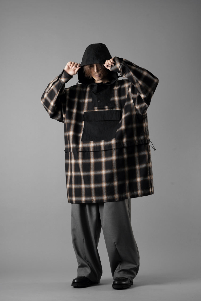 画像をギャラリービューアに読み込む, F/CE. WATER-SHIELD CHECK ANORAK SHIRT (BLACK)