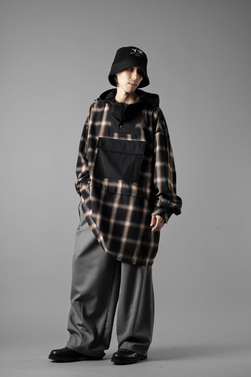 画像をギャラリービューアに読み込む, F/CE. WATER-SHIELD CHECK ANORAK SHIRT (BLACK)
