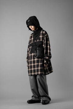 画像をギャラリービューアに読み込む, F/CE. WATER-SHIELD CHECK ANORAK SHIRT (BLACK)