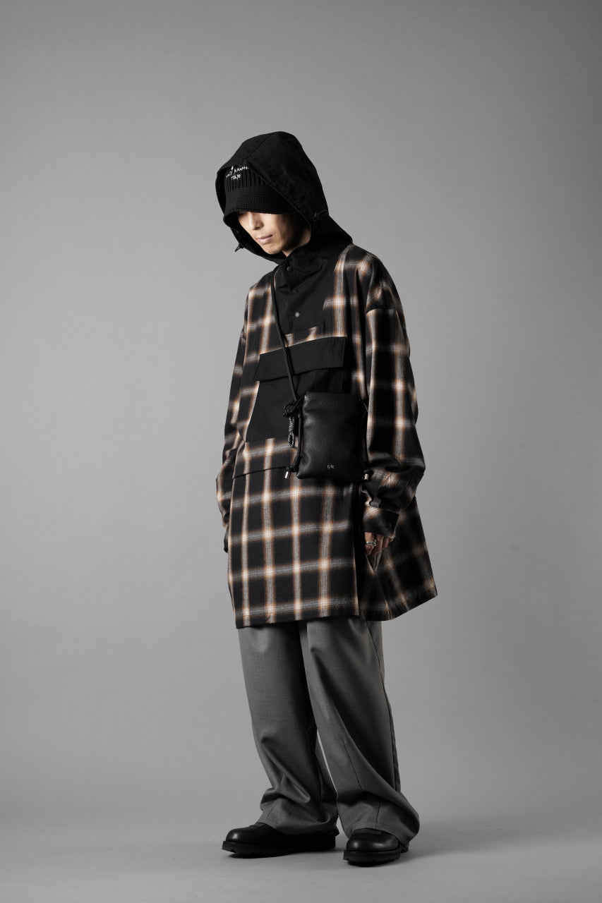 画像をギャラリービューアに読み込む, F/CE. WATER-SHIELD CHECK ANORAK SHIRT (BLACK)