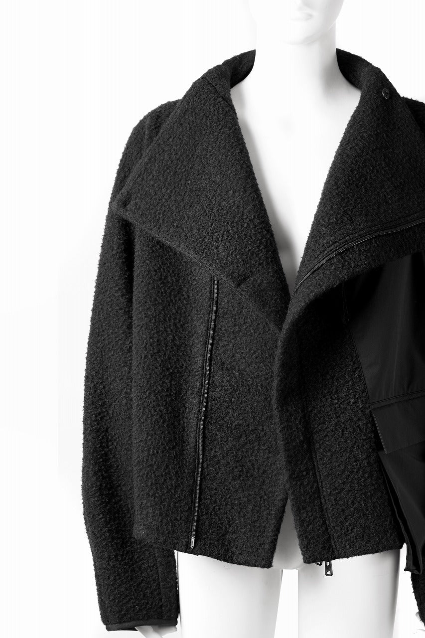 Load image into Gallery viewer, F/CE. NAPPING WOOL ASYMMETRY SHORT JACKET (BLACK)