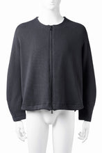 画像をギャラリービューアに読み込む, OPPOSE DUALITY NO COLLAR RIB ZIP TOP (BLACK)