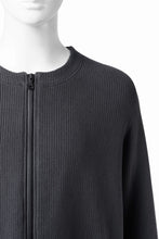 画像をギャラリービューアに読み込む, OPPOSE DUALITY NO COLLAR RIB ZIP TOP (BLACK)