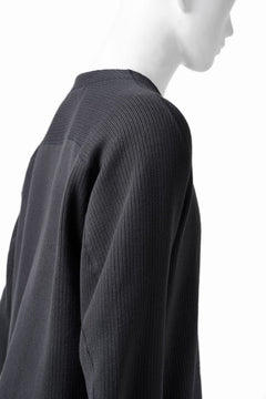 画像をギャラリービューアに読み込む, OPPOSE DUALITY NO COLLAR RIB ZIP TOP (BLACK)