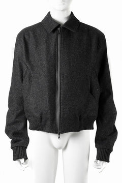 画像をギャラリービューアに読み込む, OPPOSE DUALITY MELTON BOMBER JACKET (BLACK)