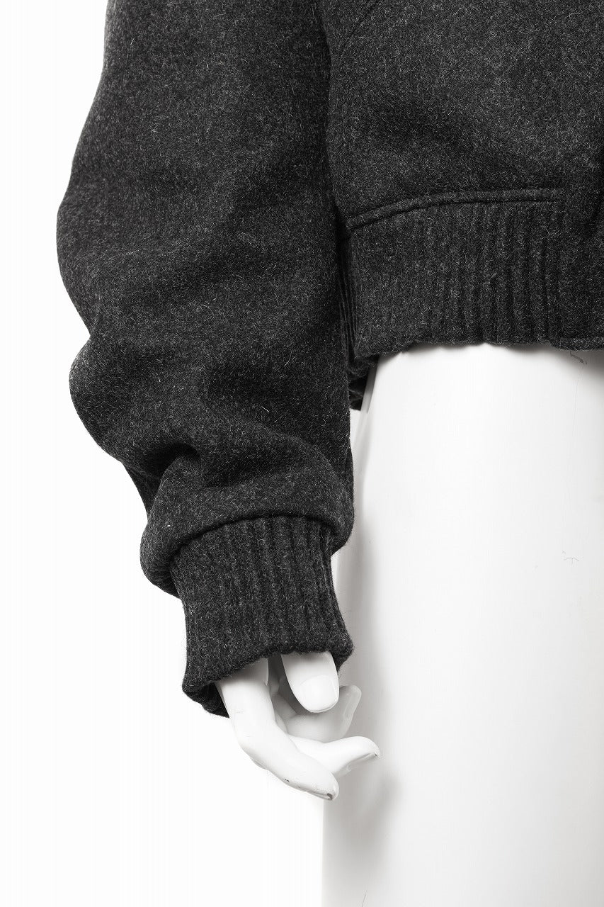 画像をギャラリービューアに読み込む, OPPOSE DUALITY MELTON BOMBER JACKET (BLACK)