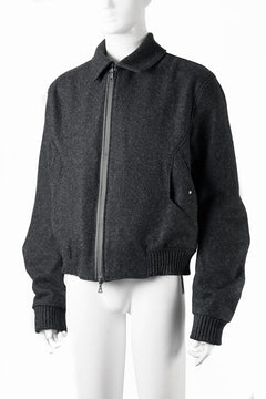 画像をギャラリービューアに読み込む, OPPOSE DUALITY MELTON BOMBER JACKET (BLACK)