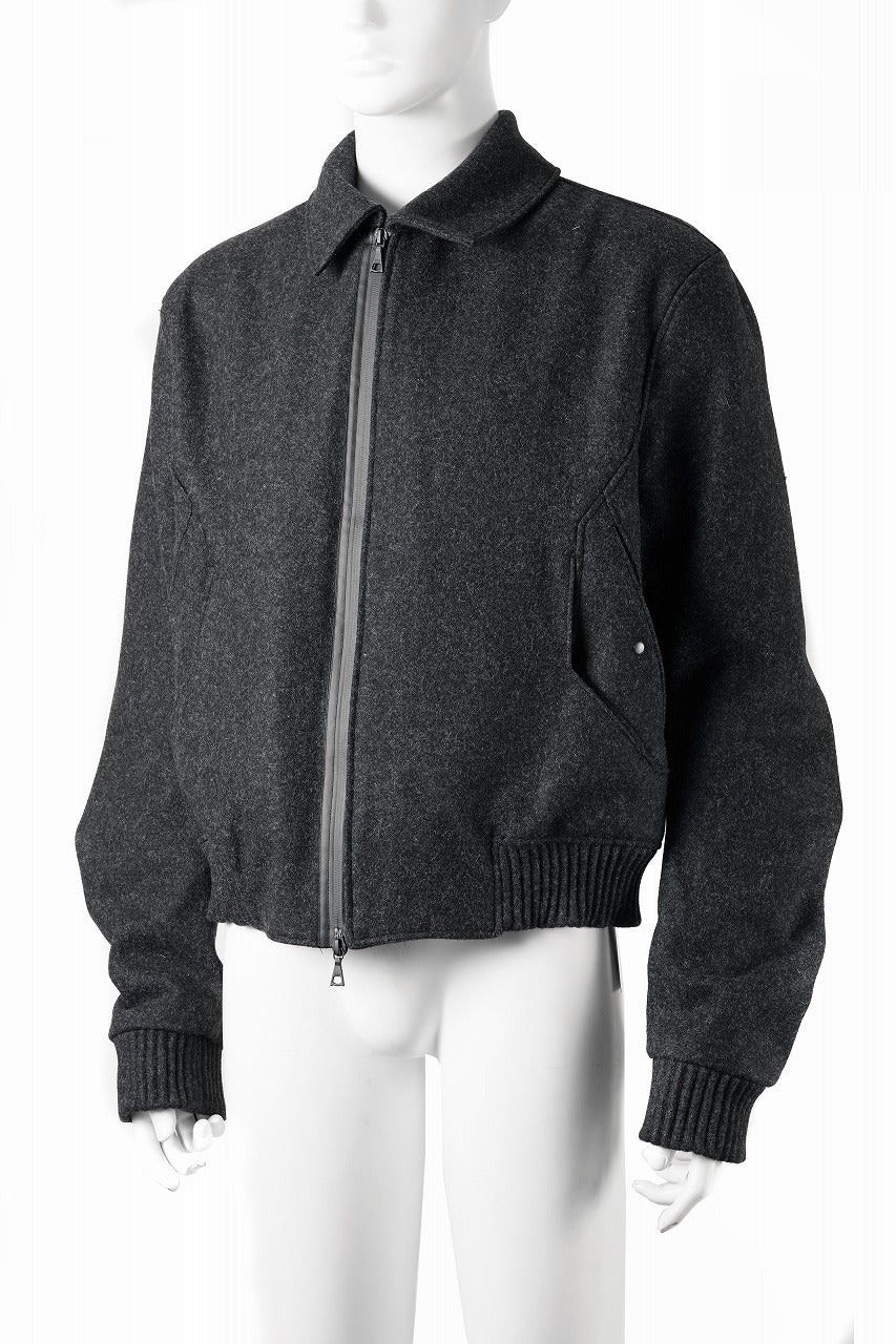 画像をギャラリービューアに読み込む, OPPOSE DUALITY MELTON BOMBER JACKET (BLACK)