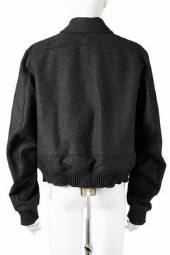 画像をギャラリービューアに読み込む, OPPOSE DUALITY MELTON BOMBER JACKET (BLACK)
