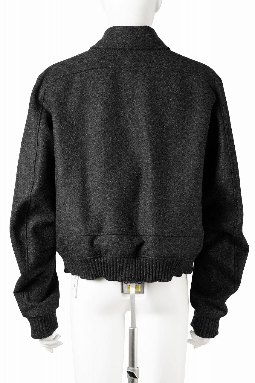 画像をギャラリービューアに読み込む, OPPOSE DUALITY MELTON BOMBER JACKET (BLACK)