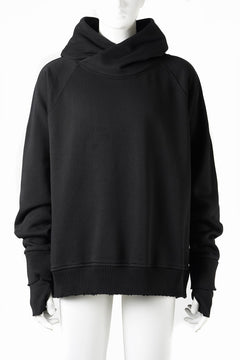 画像をギャラリービューアに読み込む, thom/krom RAGLAN SLEEVE HOODIE / SMOOTH SWEAT JERSEY (BLACK)