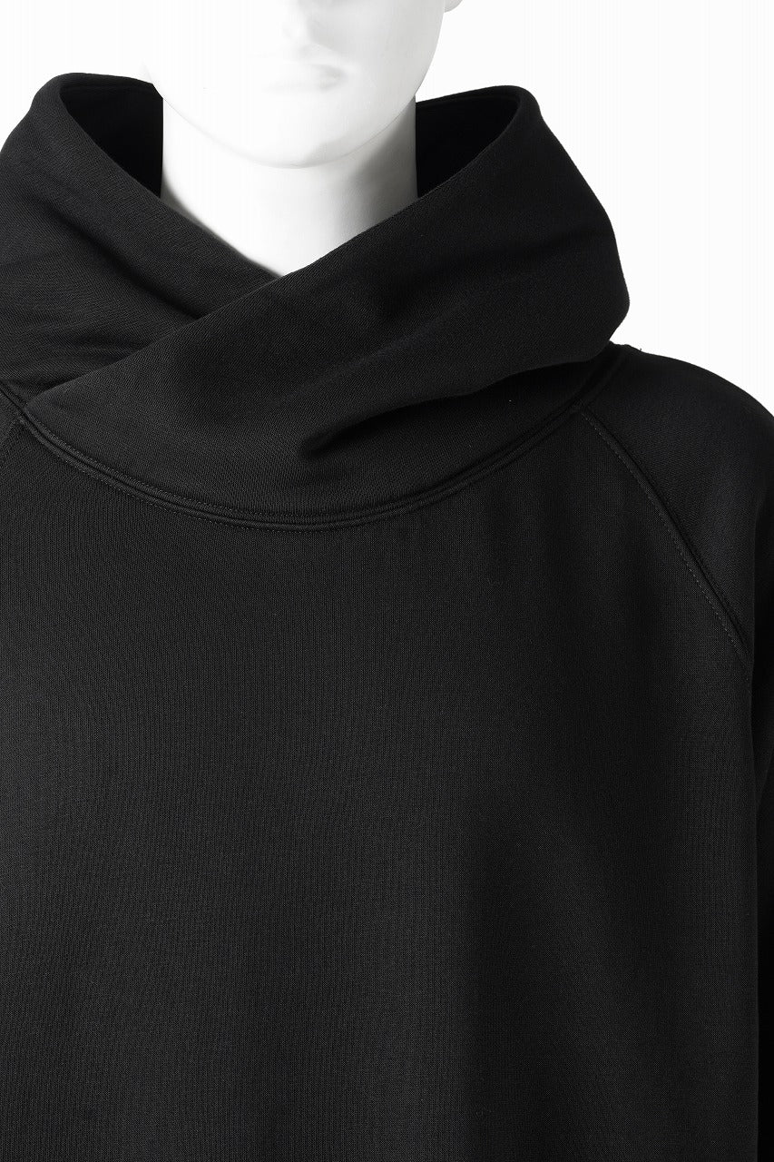 画像をギャラリービューアに読み込む, thom/krom RAGLAN SLEEVE HOODIE / SMOOTH SWEAT JERSEY (BLACK)