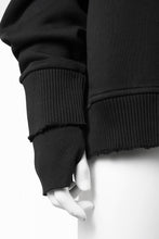 画像をギャラリービューアに読み込む, thom/krom RAGLAN SLEEVE HOODIE / SMOOTH SWEAT JERSEY (BLACK)