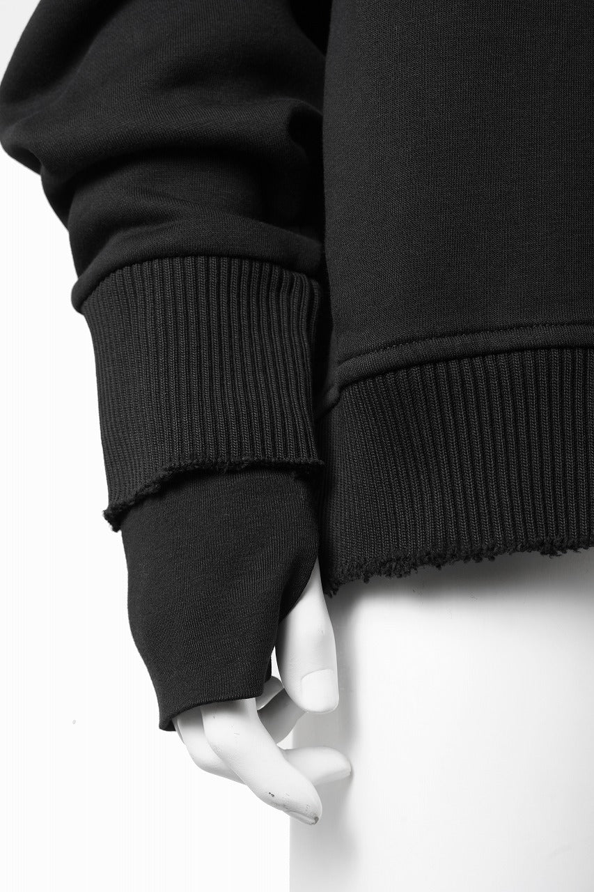 画像をギャラリービューアに読み込む, thom/krom RAGLAN SLEEVE HOODIE / SMOOTH SWEAT JERSEY (BLACK)