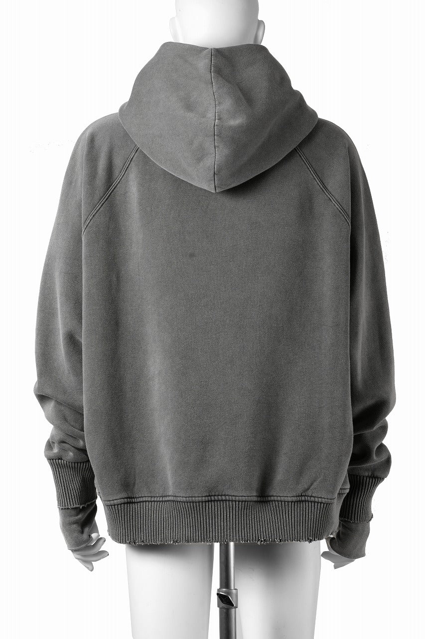 画像をギャラリービューアに読み込む, thom/krom RAGLAN SLEEVE HOODIE / SMOOTH SWEAT JERSEY (USED GREY)