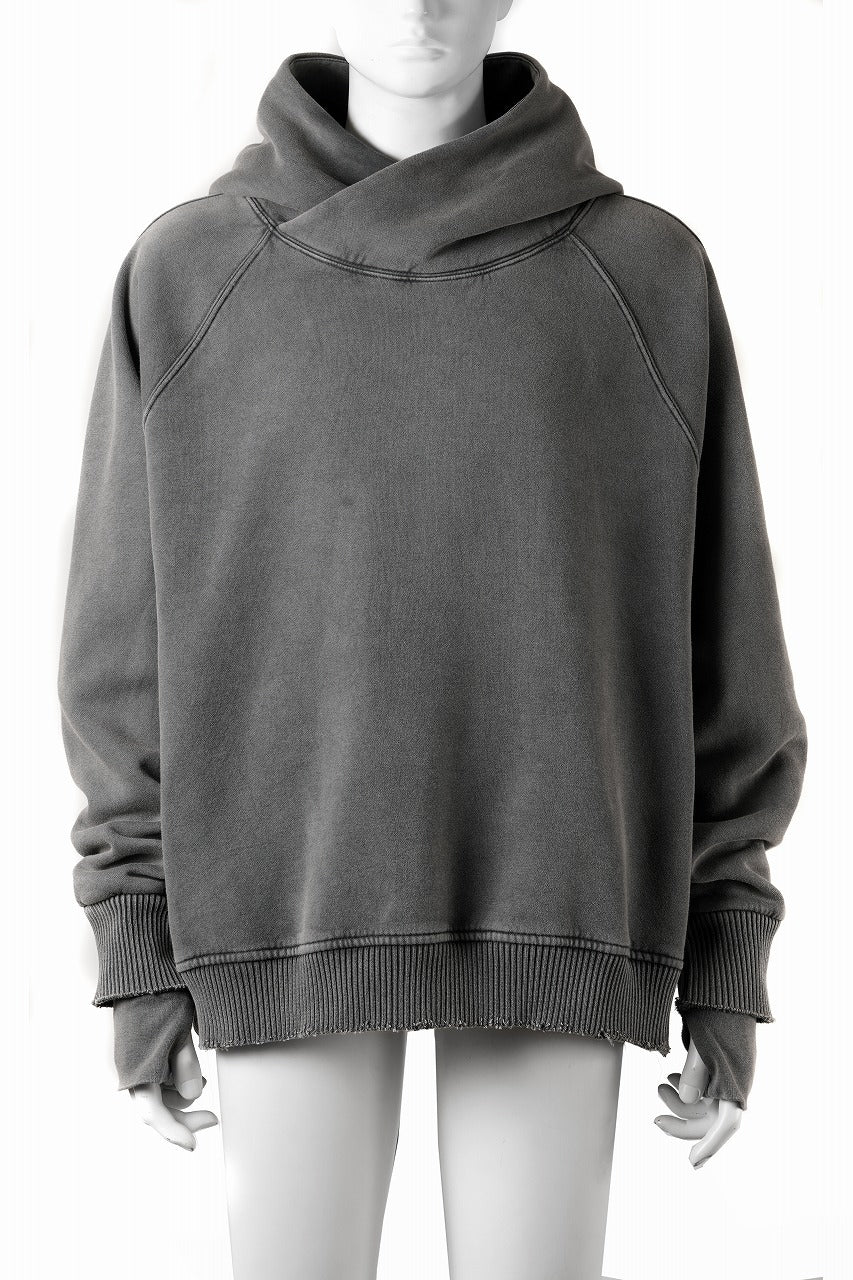 画像をギャラリービューアに読み込む, thom/krom RAGLAN SLEEVE HOODIE / SMOOTH SWEAT JERSEY (USED GREY)
