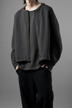画像をギャラリービューアに読み込む, OPPOSE DUALITY NO COLLAR RIB ZIP TOP (BLACK)