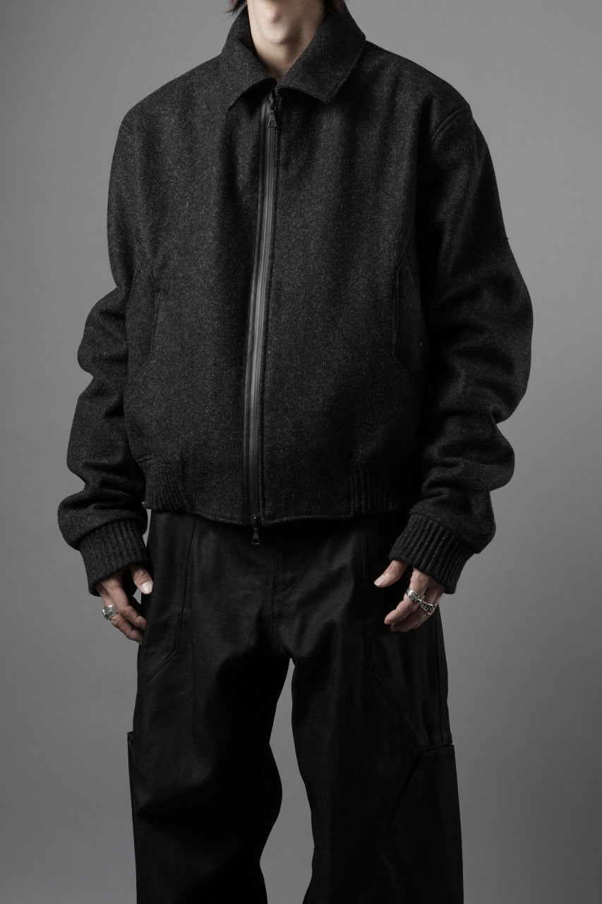 画像をギャラリービューアに読み込む, OPPOSE DUALITY MELTON BOMBER JACKET (BLACK)