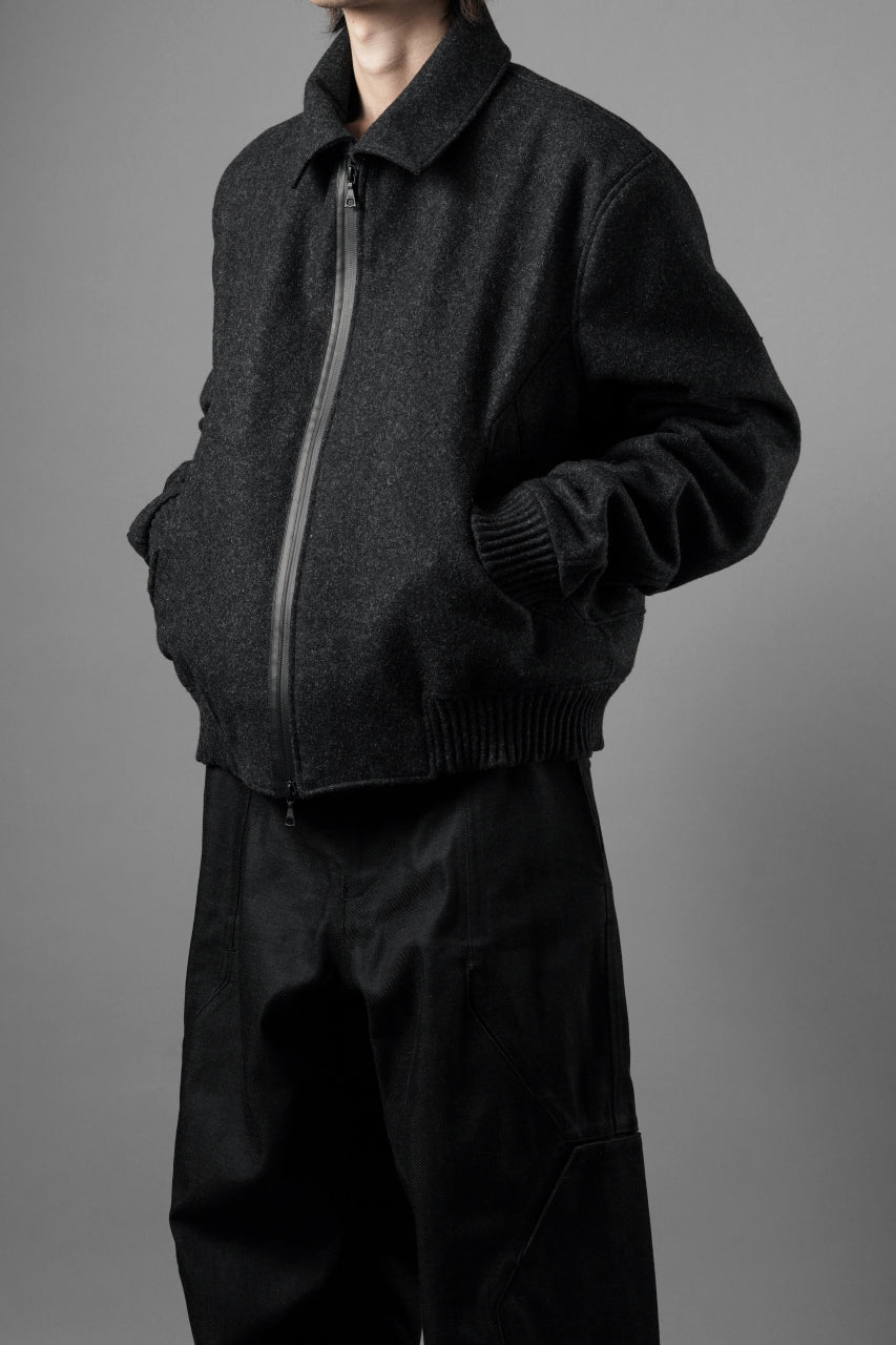 画像をギャラリービューアに読み込む, OPPOSE DUALITY MELTON BOMBER JACKET (BLACK)